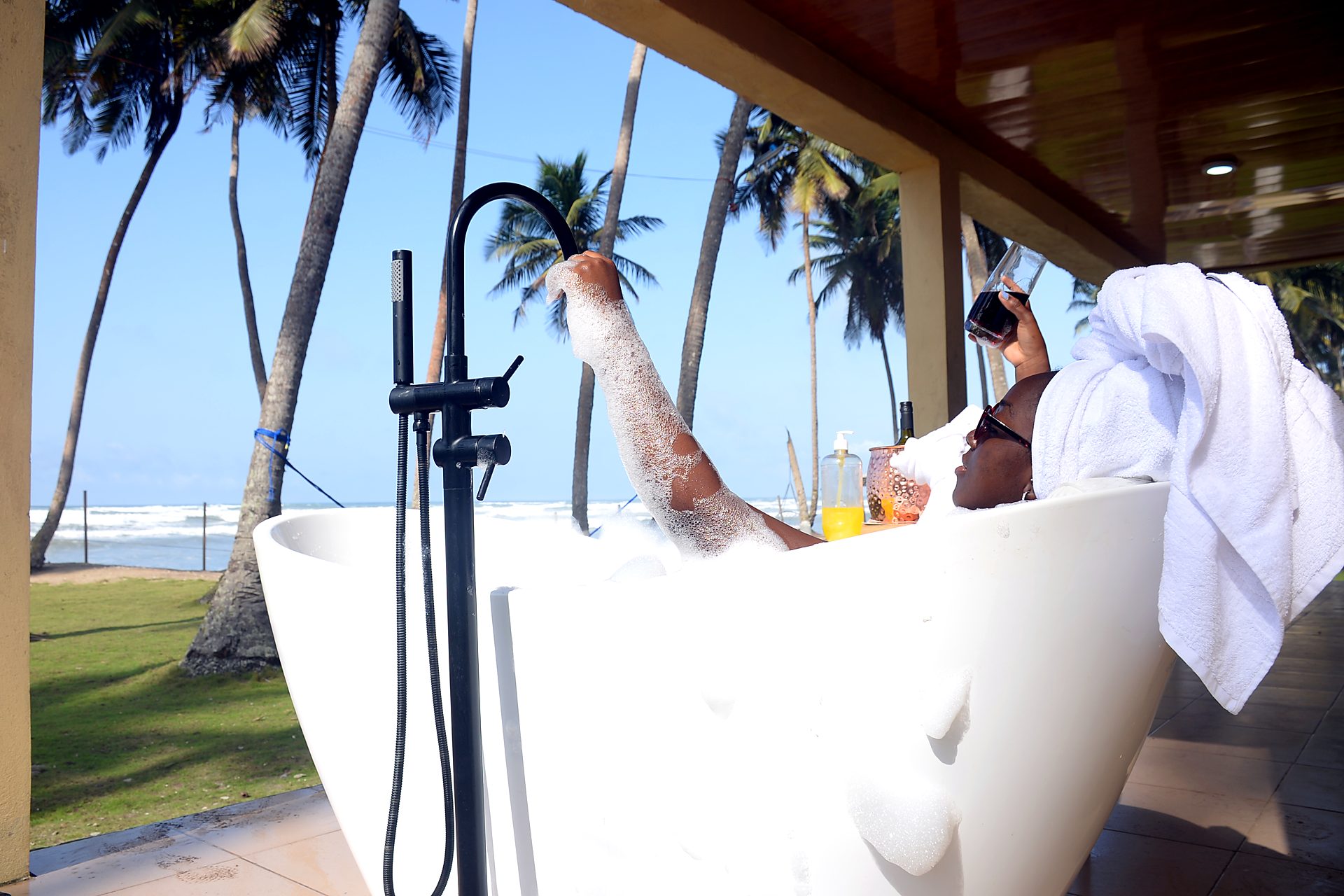Inside the beachfront Presidential Suite at Venice View Beach Resort